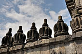 Prambanan - Candi Lara Jonggrang, the fluted stupa-like ornaments called 'ratna' 